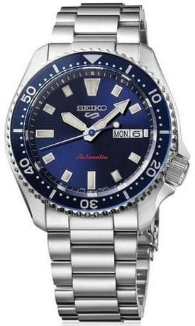 Seiko Seiko Horloge SRPL83K1 Sport 5 Staal Automaat 200m Waterdicht met Blauwe Wijzerplaat 40mm Blauw