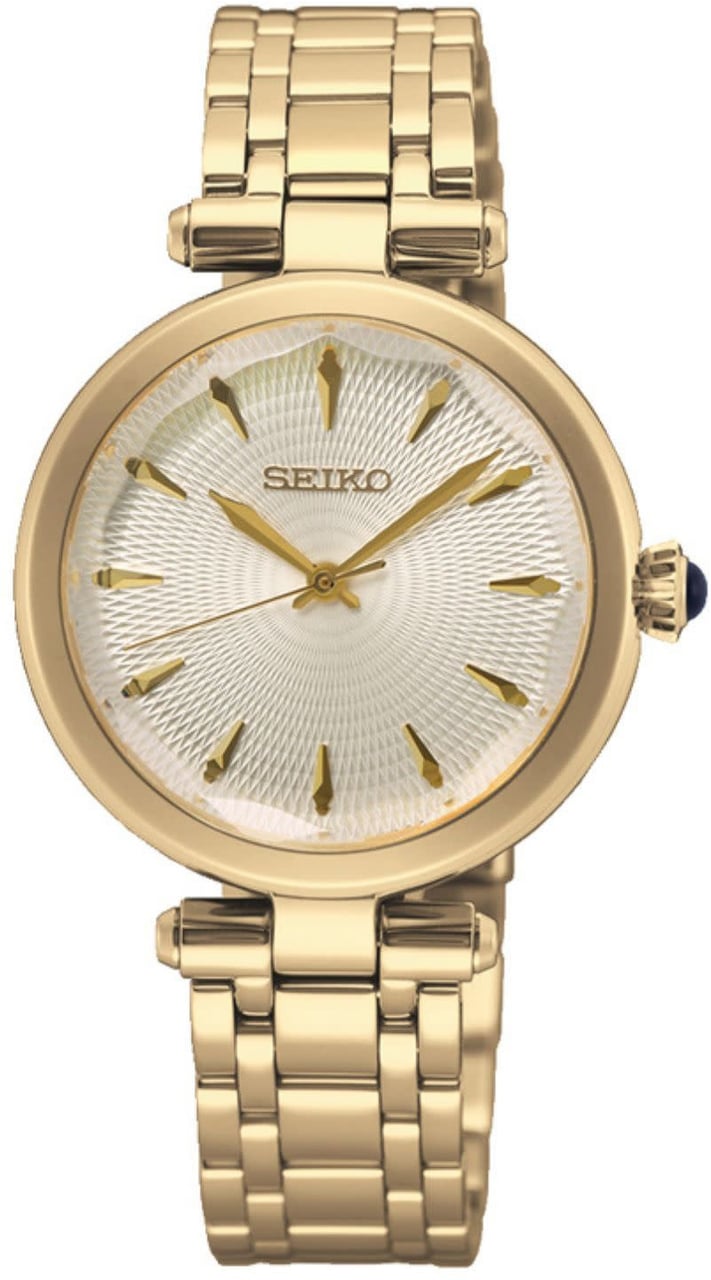 Seiko DAMES DOUBLE BRACELET WIT 50M WR SRZ554P1 Goud