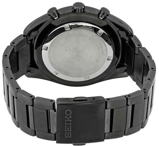 Seiko HEREN CHRONOGRAAF HC BRACELET ZWART 100M SSB179P1 Zwart