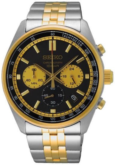 Seiko HEREN CHRONOGRAAF BICOLOUR BRACELET  100M WR SSB430P1 Divers