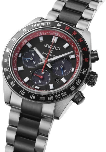 Seiko Seiko Horloge SSC957P1 Prospex Speedtimer Solar Chronograaf Staal Solar 100m Waterdicht 40mm Datsun Limited Edition 2865/4000 Divers