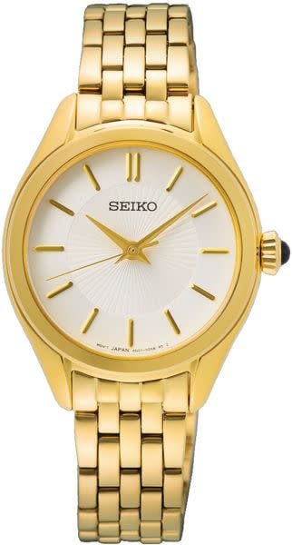 Seiko DAMES DOUBLE BRACELET WIT 50M WR SUR538P1 Goud