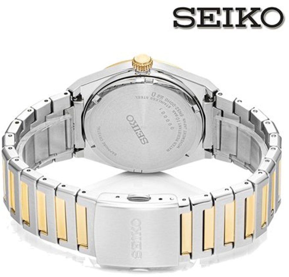 Seiko HEREN BICOLOUR BRACELET WIT 100M WR SUR558P1 Zilver
