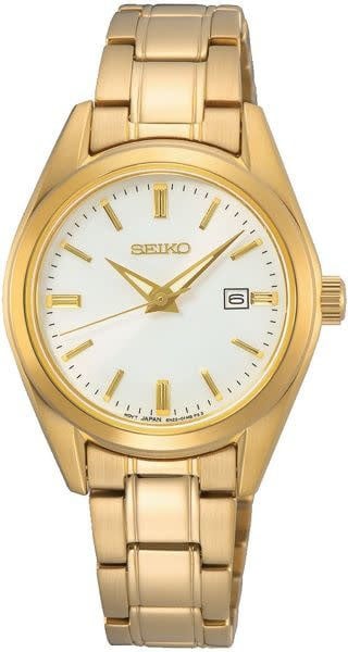Seiko DAMES NEW LINK DOUBLE BRACELET 100M WR SUR632P1 Goud