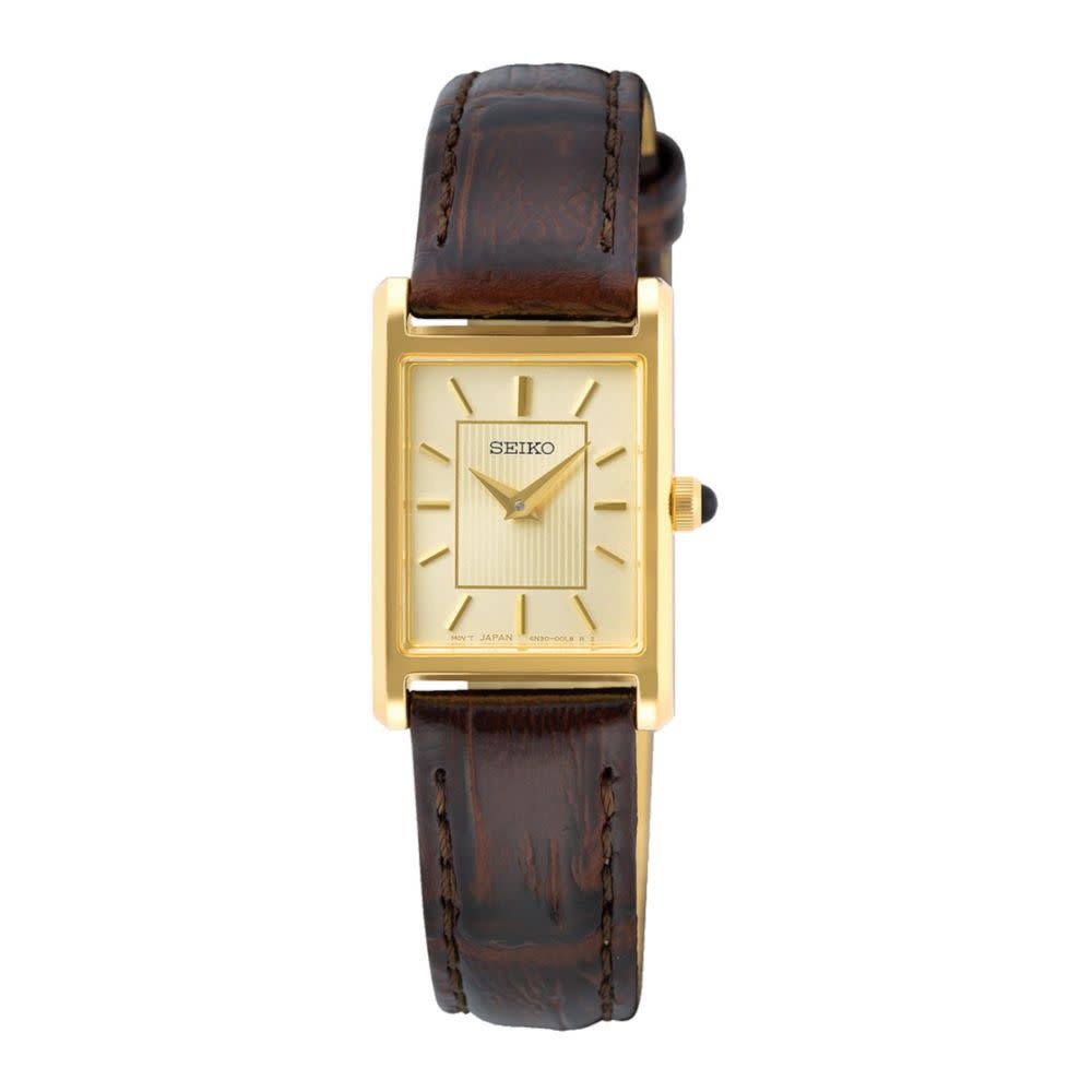 Seiko DAMES DOUBLE LEREN BAND BRUIN WR SWR066P1 Goud