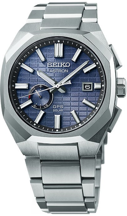 Seiko Seiko Horloge SSJ013J1 Astron Titanium Solar GPS Saffierglas 100m Watericht 41mm Zilver