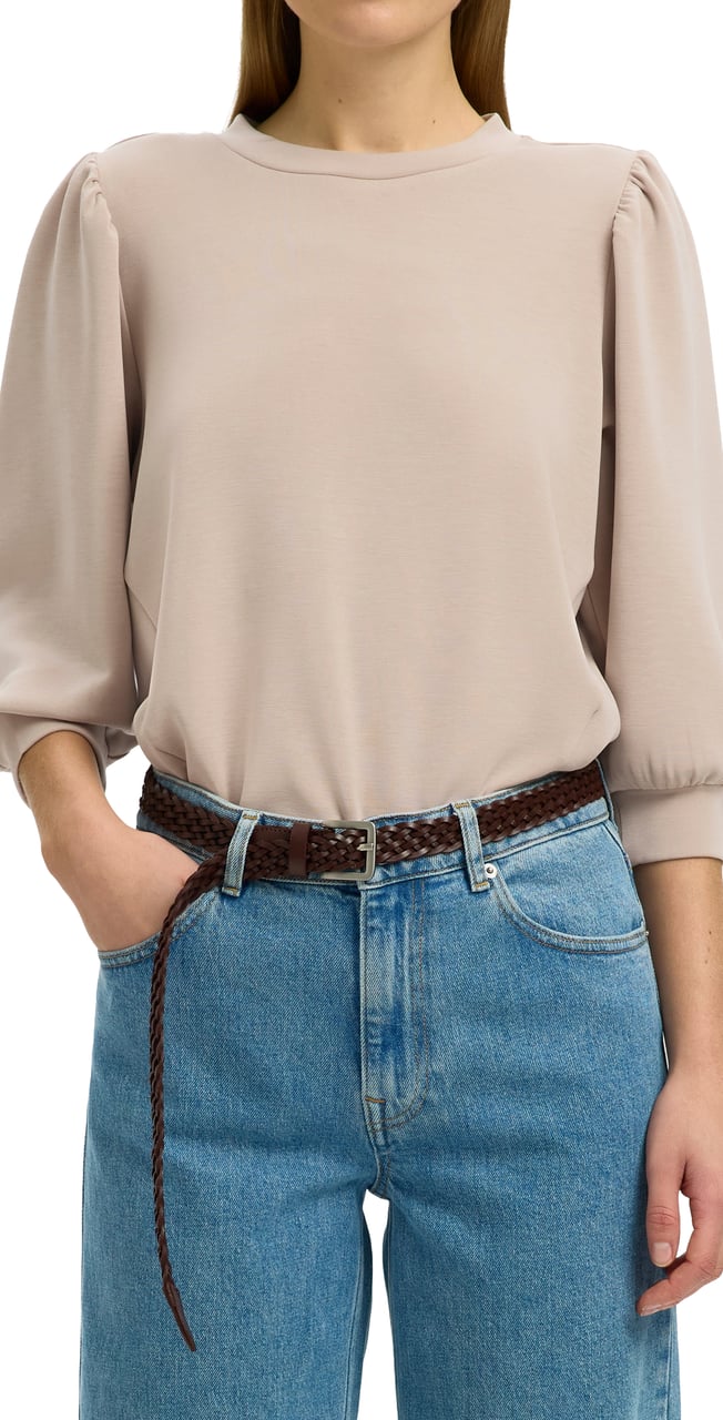 Selected Femme - SLFTENNY 3/4 SWEAT TOP NOOS - 16082379 - Pure Cashmere Blauw