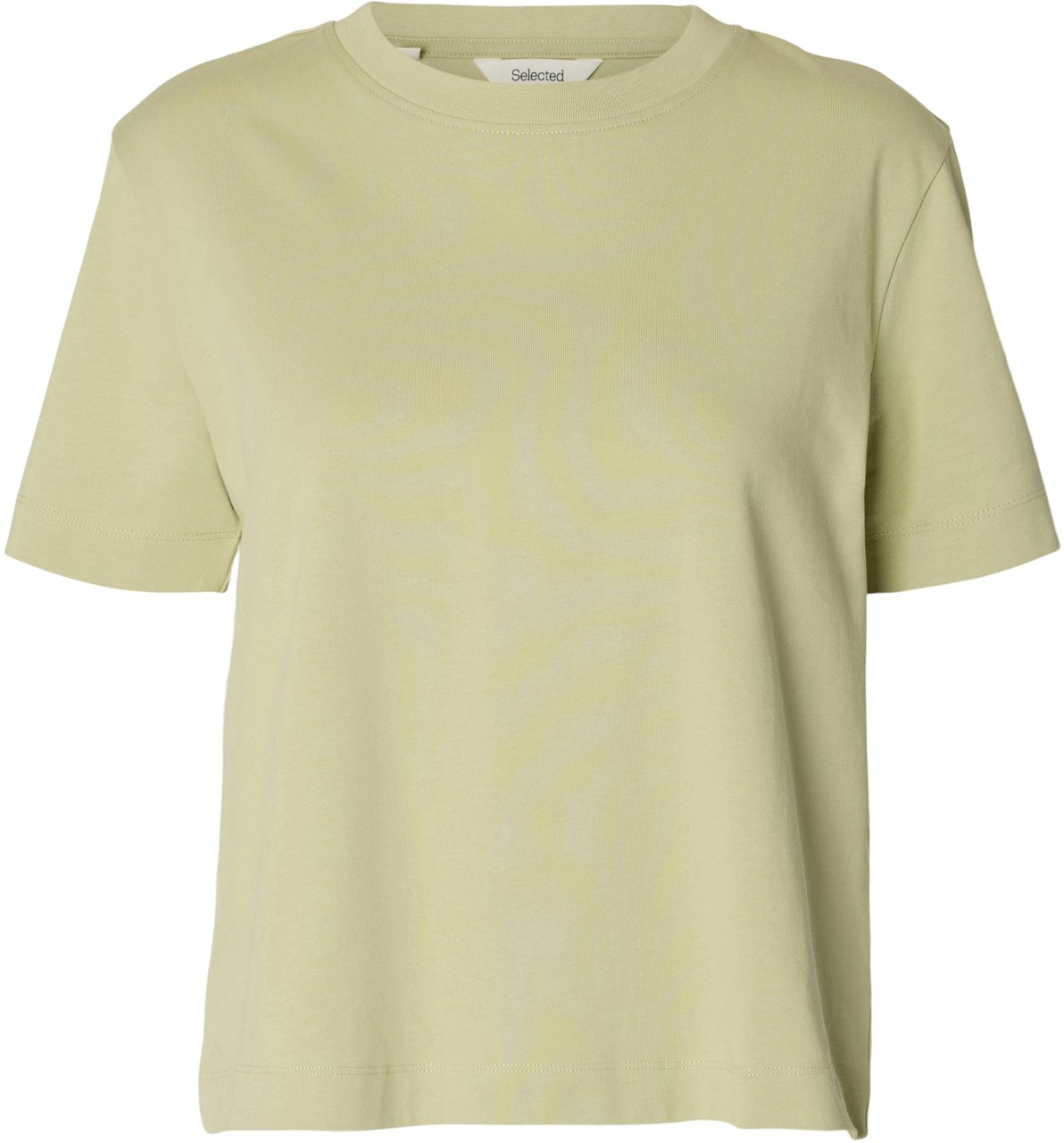 Selected Femme Selected Femme - SLFESSENTIAL SS BOXY TEE NOOS - 16087919 - Lint Groen
