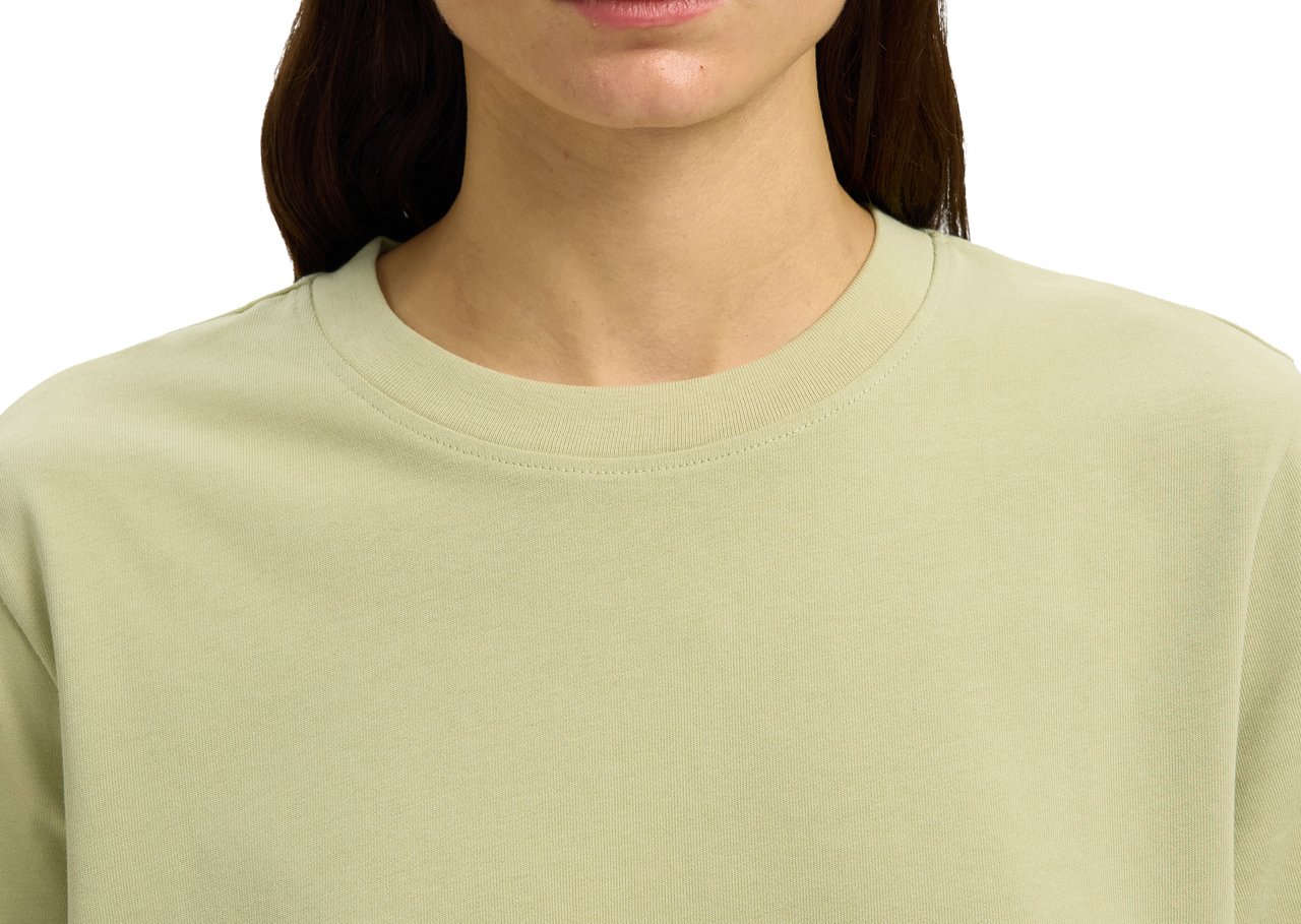 Selected Femme Selected Femme - SLFESSENTIAL SS BOXY TEE NOOS - 16087919 - Lint Groen