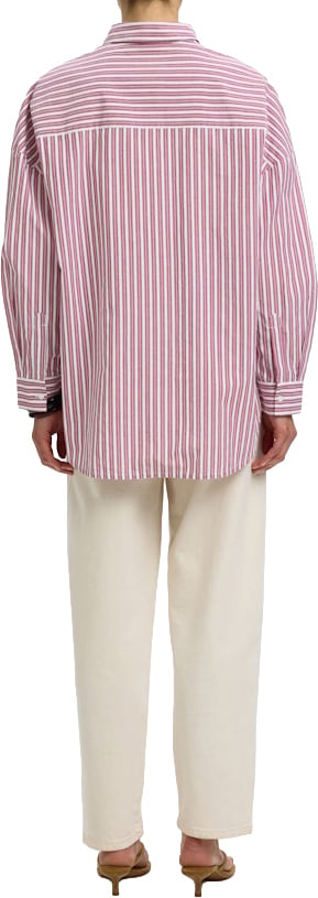 Selected Femme - SLFEMMA-SANNI LS STRIPED SHIRT NOOS - 16088971 - Anemone Stripes Rood