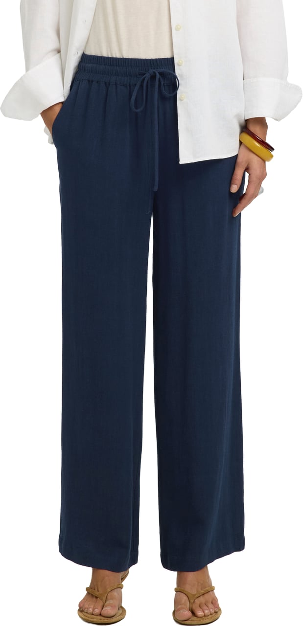Selected Femme Selected Femme - SLWVIVA-GULIA HW LONG SUN PANT NOOS - 16089062 - Dark Sapphire Blauw