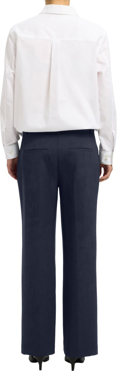 Selected Femme Selected Femme - SLFRITA MW WIDE PANT DARK SAP MEL N - 16090234 - Dark Sapphire Blauw