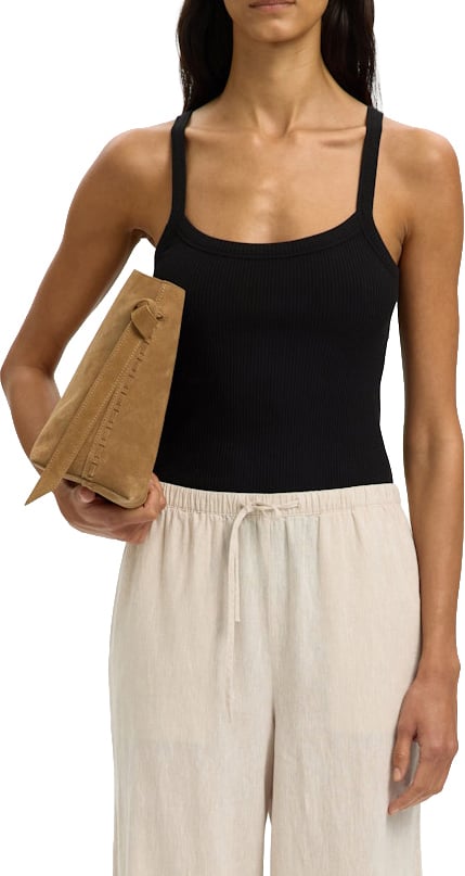 Selected Femme - SLWCELICA ANNA STRAP TANK TOP NOOS - 16093261 - Black Zwart
