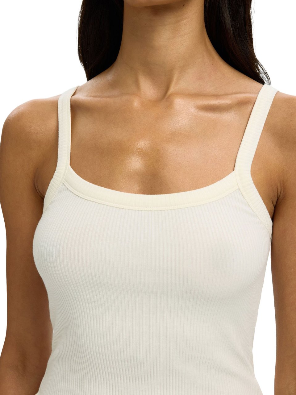 Selected Femme - SLWCELICA ANNA STRAP TANK TOP NOOS - 16093261 - Snow White Wit