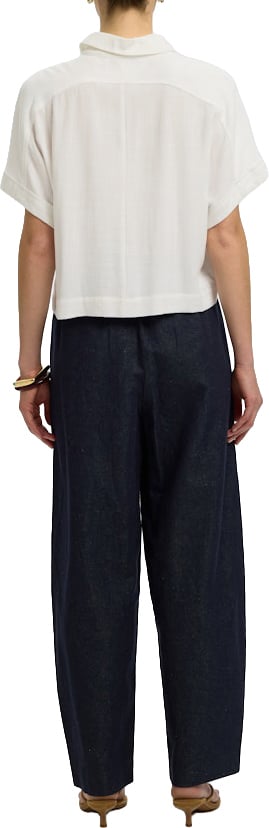 Selected Femme - SLWVIVA SS CROPPED SUN SHIRT NOOS - 16093937 - Sandshell Beige