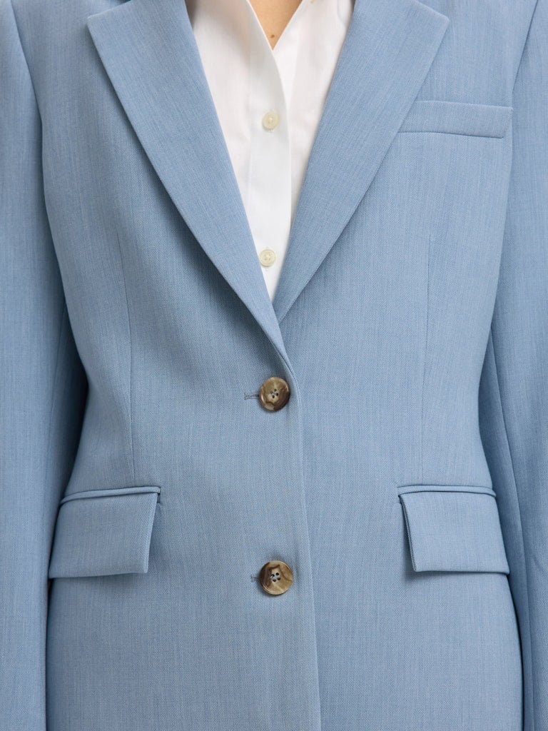 Selected Femme - SLWRITA LS CLASSIC BLAZER MEL NOOS - 16094203 - Dusty Blue Blauw