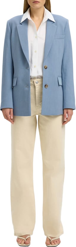 Selected Femme - SLWRITA LS CLASSIC BLAZER MEL NOOS - 16094203 - Dusty Blue Blauw