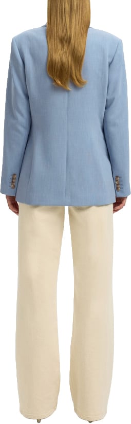 Selected Femme - SLWRITA LS CLASSIC BLAZER MEL NOOS - 16094203 - Dusty Blue Blauw