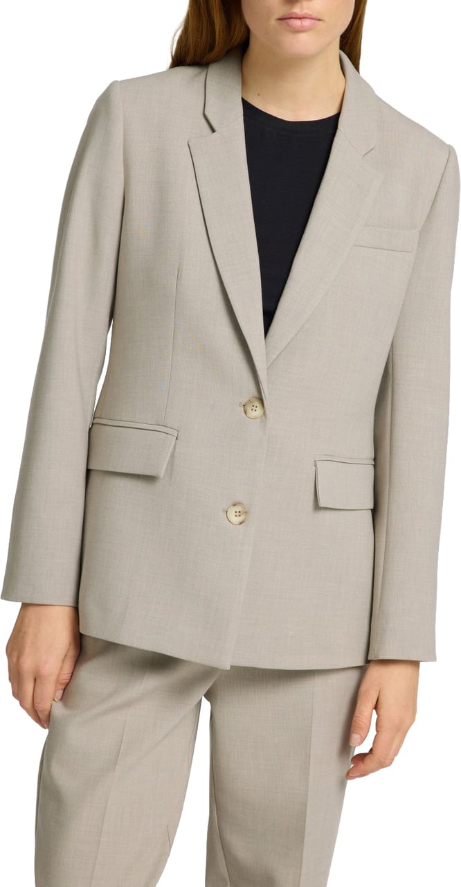 Selected Femme Selected Femme - SLFRITA LS CLASSIC BLAZER MEL NOOS - 16094203 - Island Fossil Beige