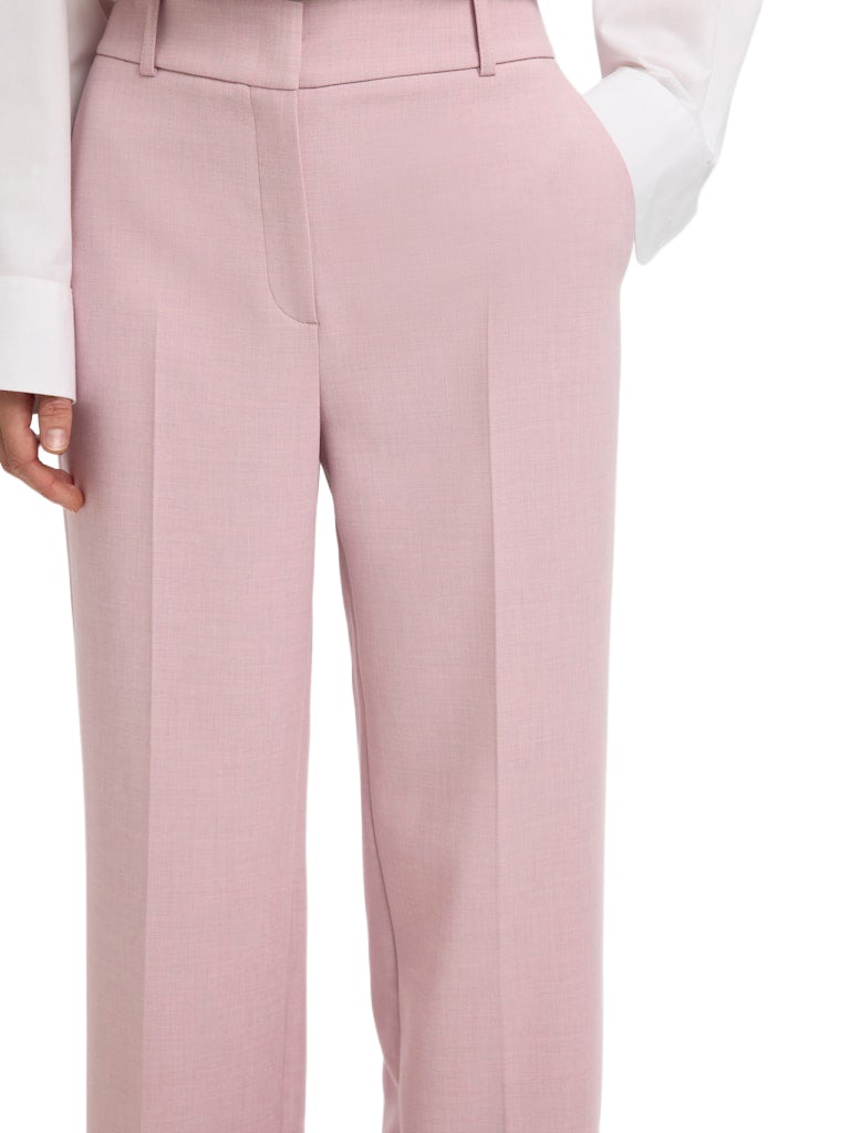 Selected Femme Selected Femme - SLWRITA MW WIDE PANT MEL NOOS - 16094206 - Bleached Mauve Rood