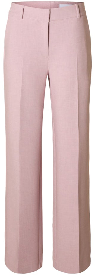 Selected Femme Selected Femme - SLWRITA MW WIDE PANT MEL NOOS - 16094206 - Bleached Mauve Rood