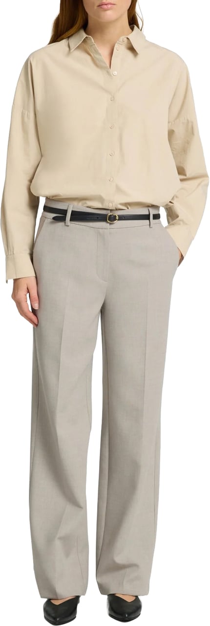 Selected Femme Selected Femme - SLWRITA MW WIDE PANT MEL NOOS - 16094206 - Island Fossil Beige