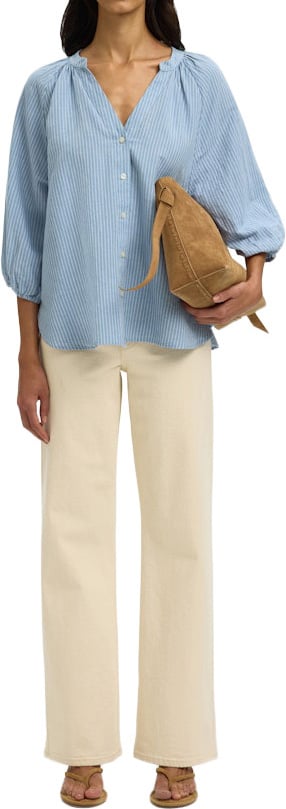 Selected Femme Selected Femme - SLWCLEO-ALBERTA LINEN BLEND SHIRT N - 16099877 - Blauw