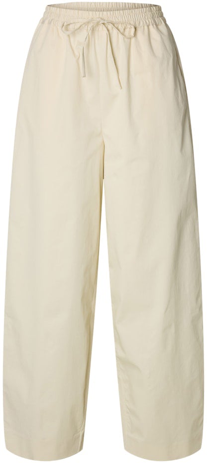 Selected Femme Selected Femme - SLFLOOSE BARREL JUMA HW PANT - 16099971 - Birch Wit