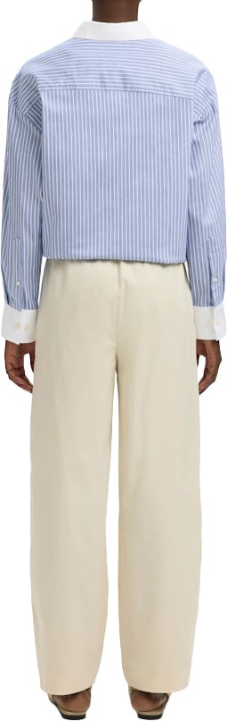 Selected Femme Selected Femme - SLFLOOSE BARREL JUMA HW PANT - 16099971 - Birch Wit
