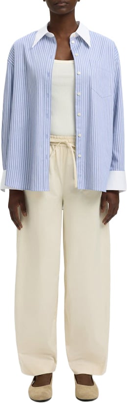 Selected Femme Selected Femme - SLFLOOSE BARREL JUMA HW PANT - 16099971 - Birch Wit