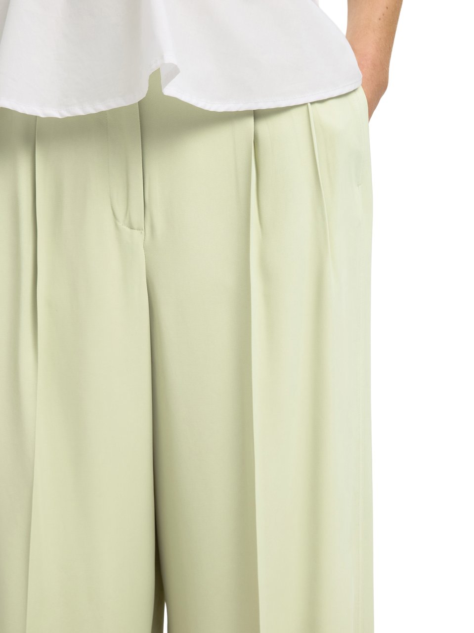 Selected Femme Selected Femme - SLFEXTRA WIDE ELLIE HW PANT - 16100515 - Lint Groen