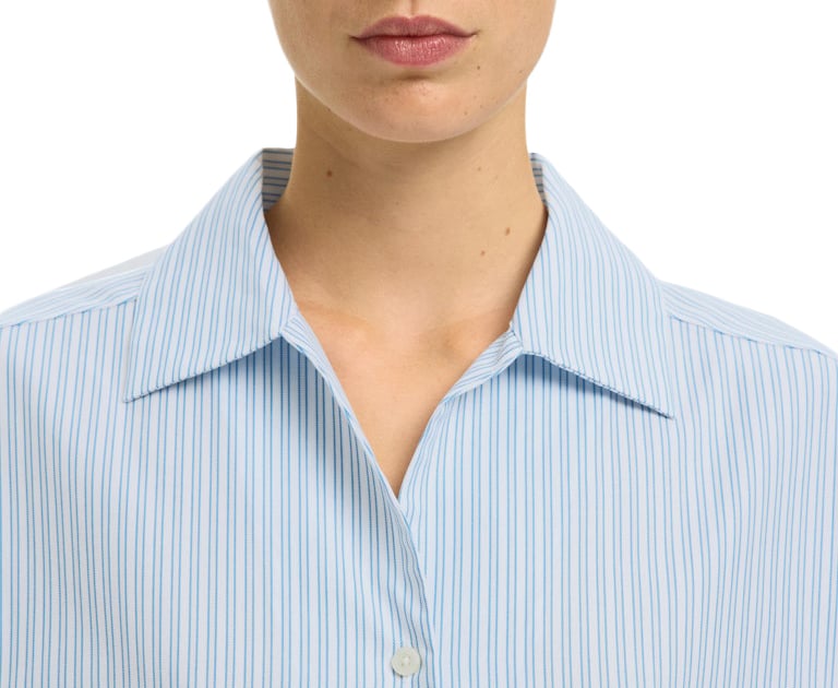 Selected Femme - SLFESTER OVERSIZE 3/4 SHIRT B - 16100618 - Malibue Blue Blauw