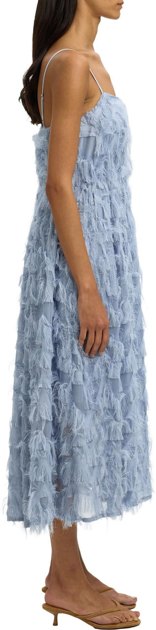Selected Femme Selected Femme - SLFMYLINE REGULAR MIDI STRAP DRESS - 16100869 - Dusty Blue Blauw