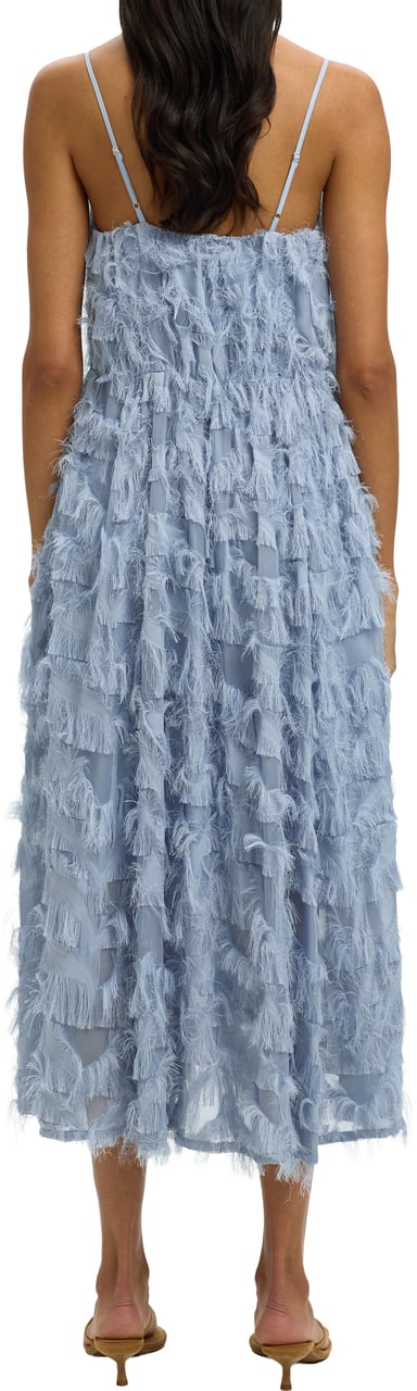 Selected Femme Selected Femme - SLFMYLINE REGULAR MIDI STRAP DRESS - 16100869 - Dusty Blue Blauw
