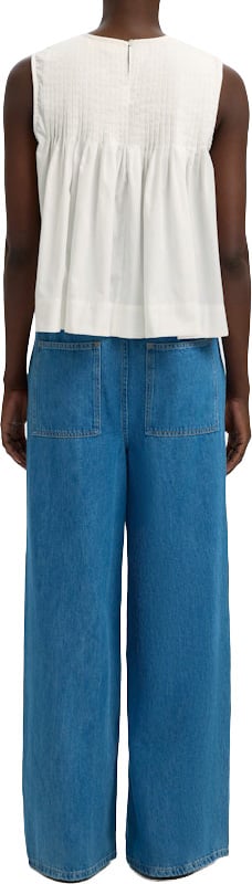 Selected Femme Selected Femme - SLFSOPHIA SL PLEATED TOP B - 16101312 - Snow White Wit