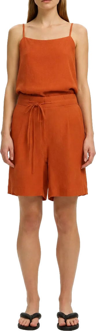 Selected Femme - SLFLINNA LINEN STRAP TOP B - 16101388 - Potters Clay Oranje