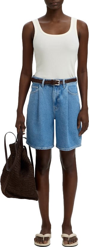 Selected Femme - SLFWIDE MERLE-KORI HW DENIM SHORTS - 16101431 - Light Blue Denim Blauw