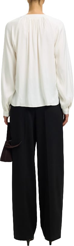Selected Femme - SLWJONNA LS TOP - 16101819 - Egret Wit