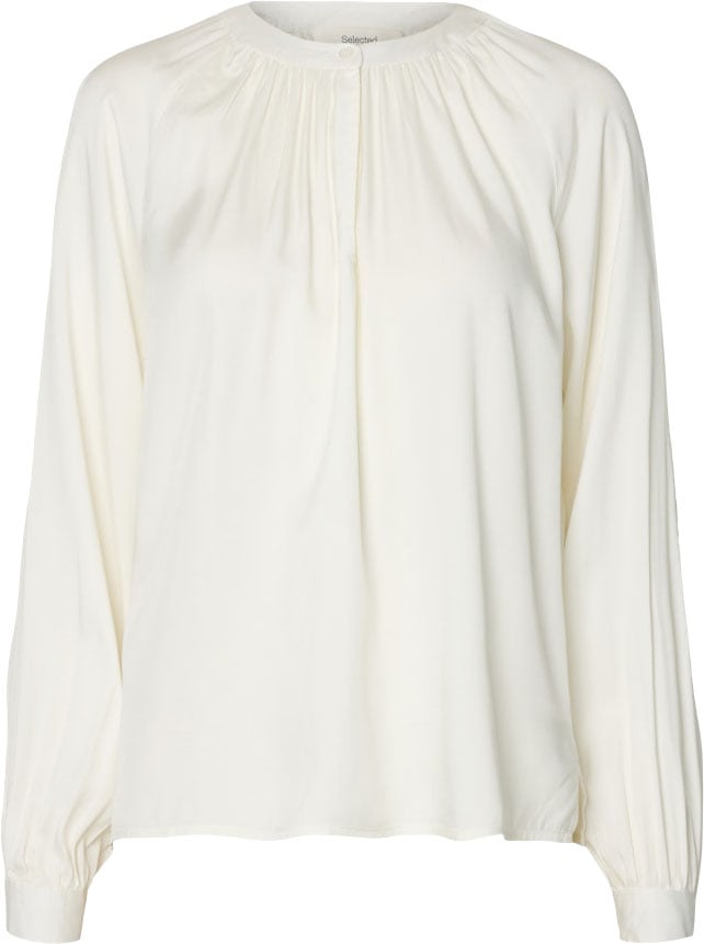 Selected Femme - SLWJONNA LS TOP - 16101819 - Egret Wit