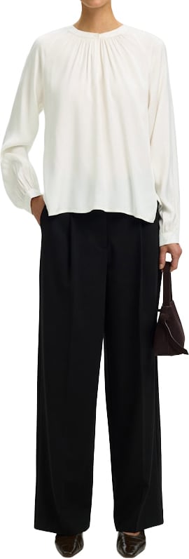Selected Femme - SLWJONNA LS TOP - 16101819 - Egret Wit