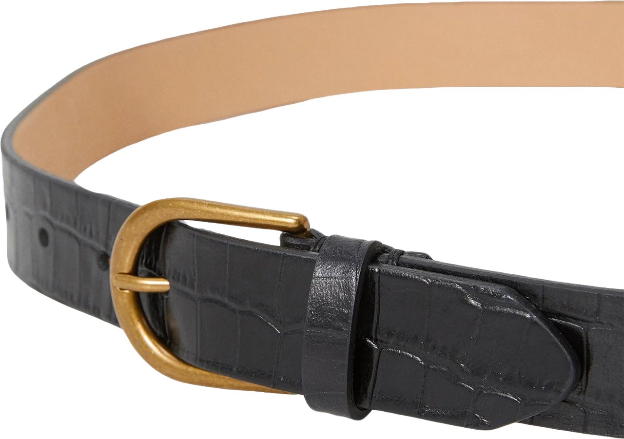 Selected Homme Cintura Calle Leather Nera Zwart