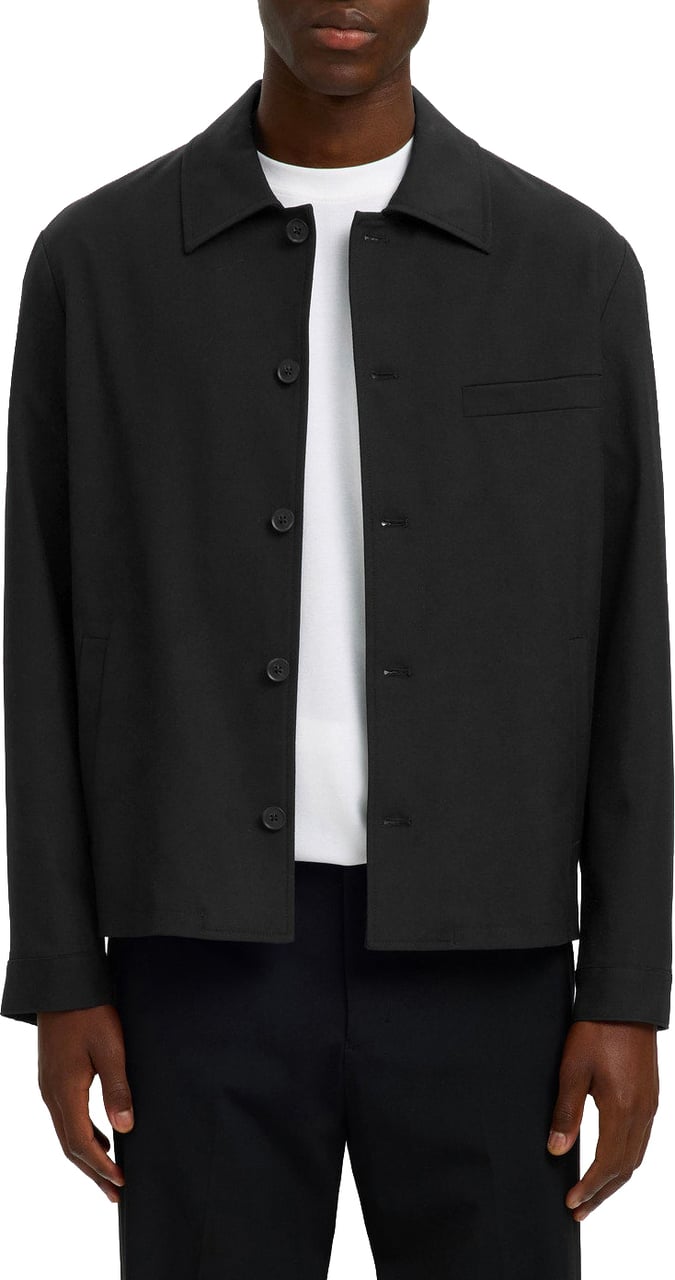 Selected Homme Giacca Overshirt Robert Nera Zwart