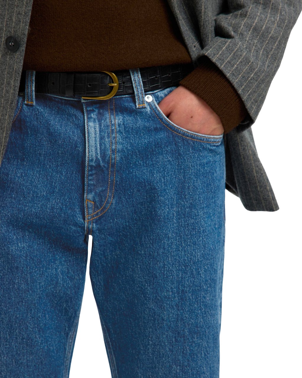Selected Homme Jeans 196 Straight Ben Kori Medium Blu Blauw
