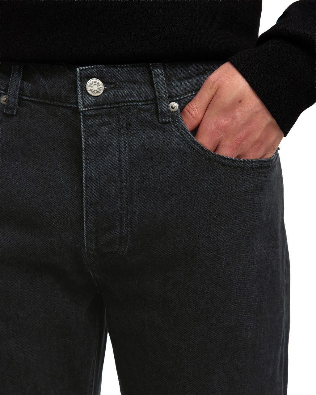 Selected Homme Jeans Loose Ben Kori Denim Nero Zwart