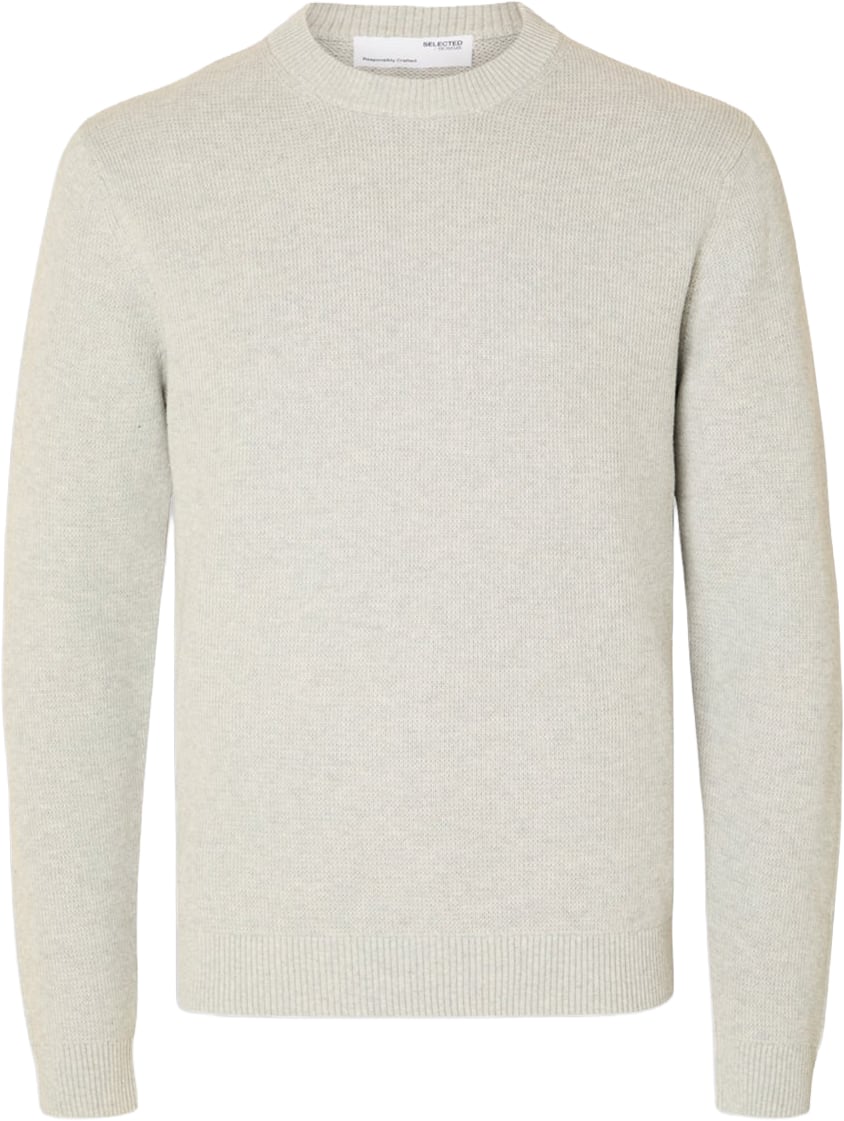 Selected Homme Maglia Crewneck Dane Light Grey Divers