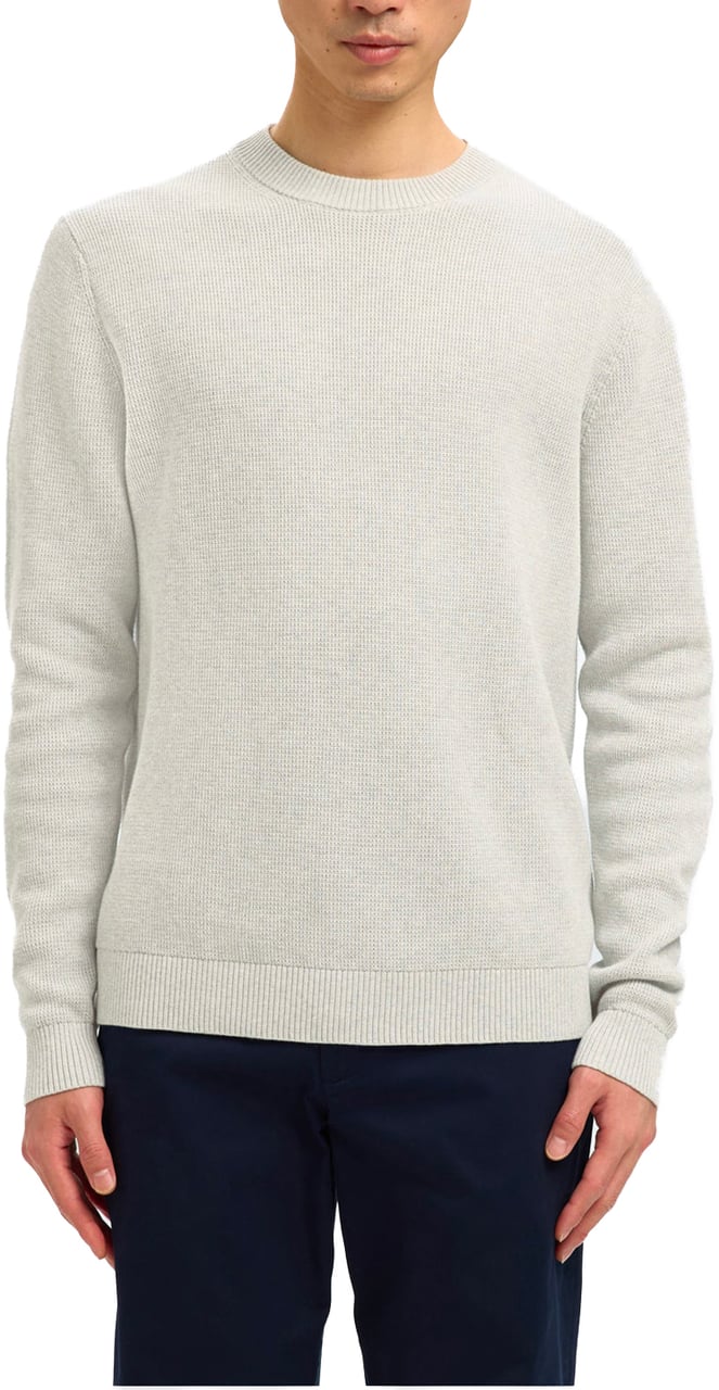 Selected Homme Maglia Crewneck Dane Light Grey Divers