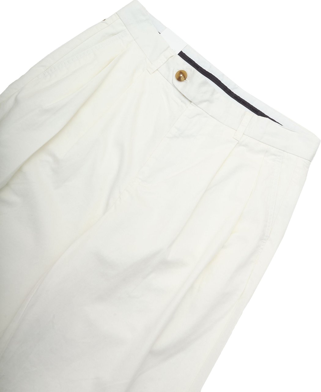 Selected Homme Pantalone Adam Loose Pleat Bianco Wit