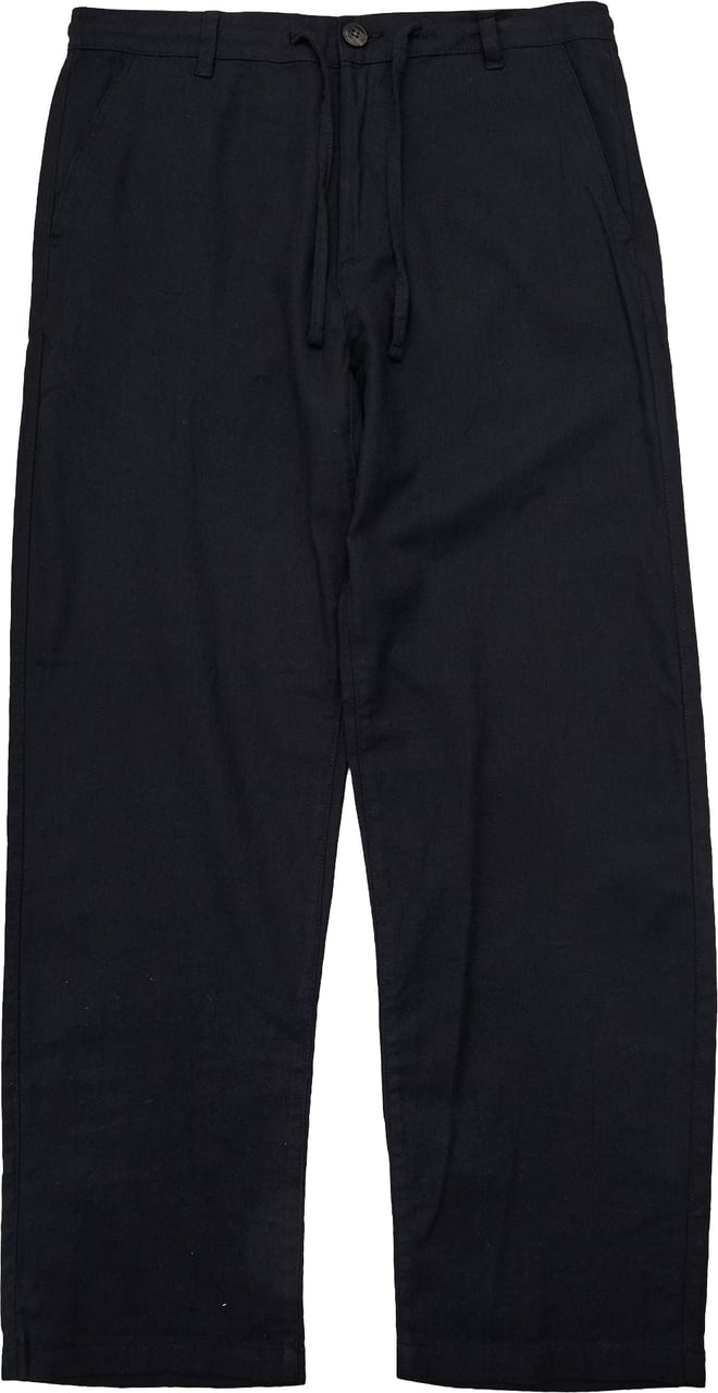 Selected Homme Pantalone Brody Loose Linen Nero Zwart