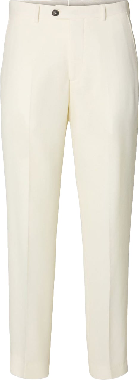 Selected Homme Pantalone Reg Beck Wool Blend Egret Divers