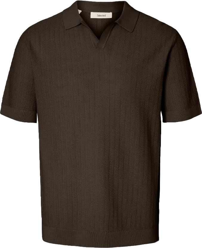 Selected Homme Polo Mattis Linen Blend Delicioso Divers